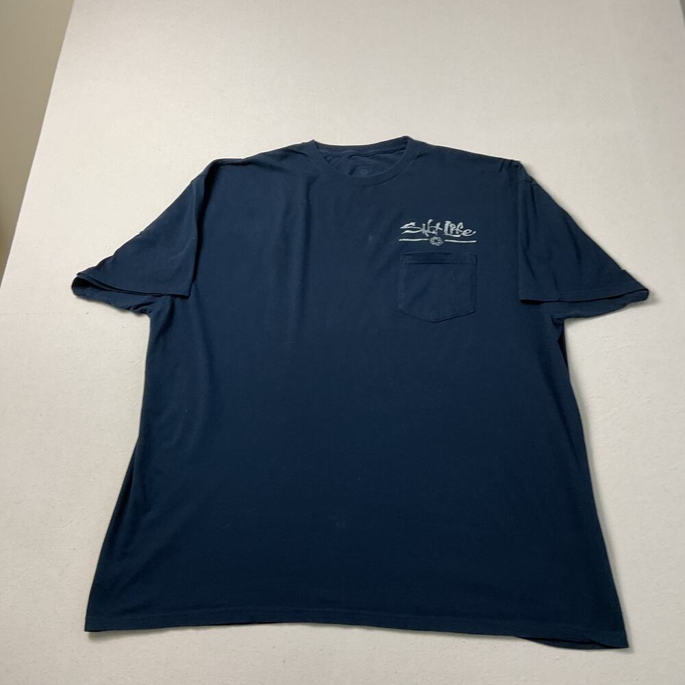 Salt Life Black Short Sleeve Casual Graphic Print T Shirt Mens 2XL